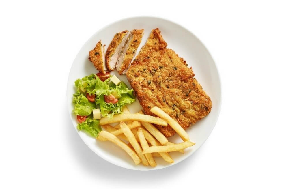 Milanesa apanada de solomito de cerdo  / Cortesía