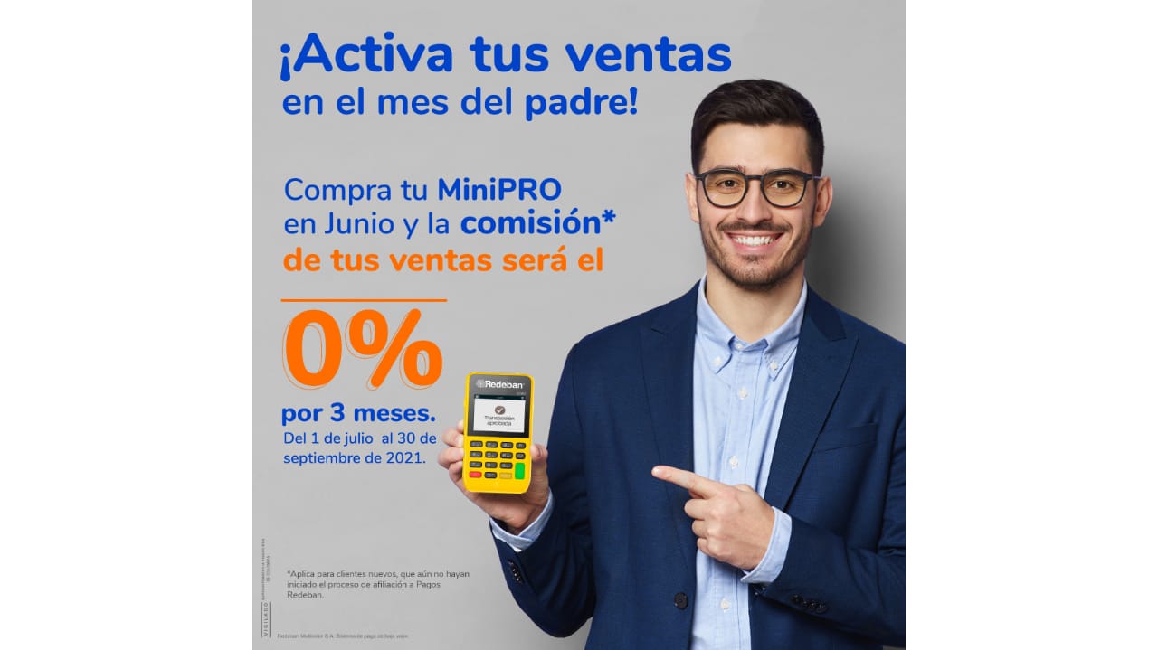 Pagos Redeban trae beneficios para nuevos usuarios de datáfono MiniPRO
