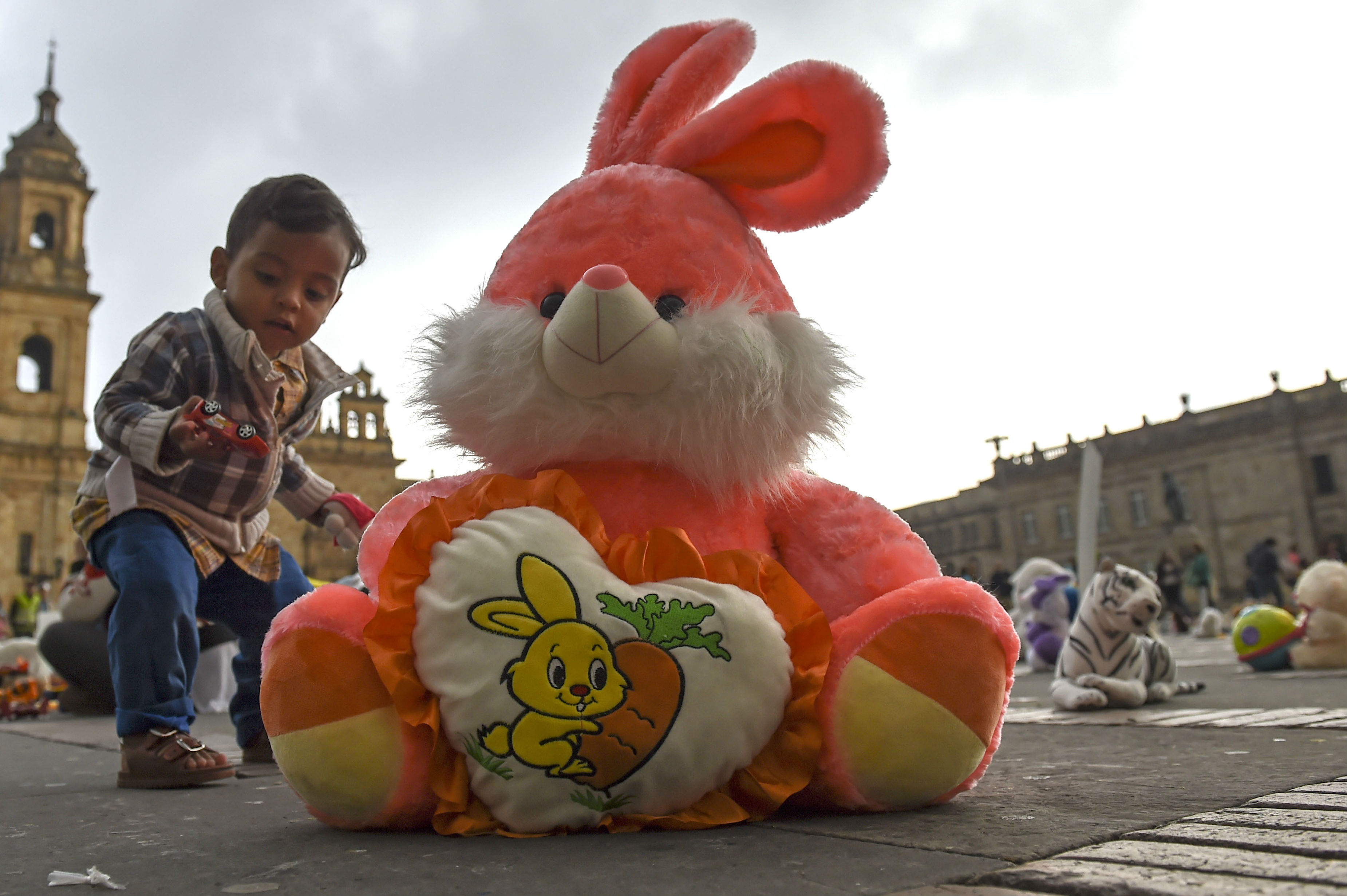 Fotos: El plantón de peluches contra el abuso sexual a niños en Colombia