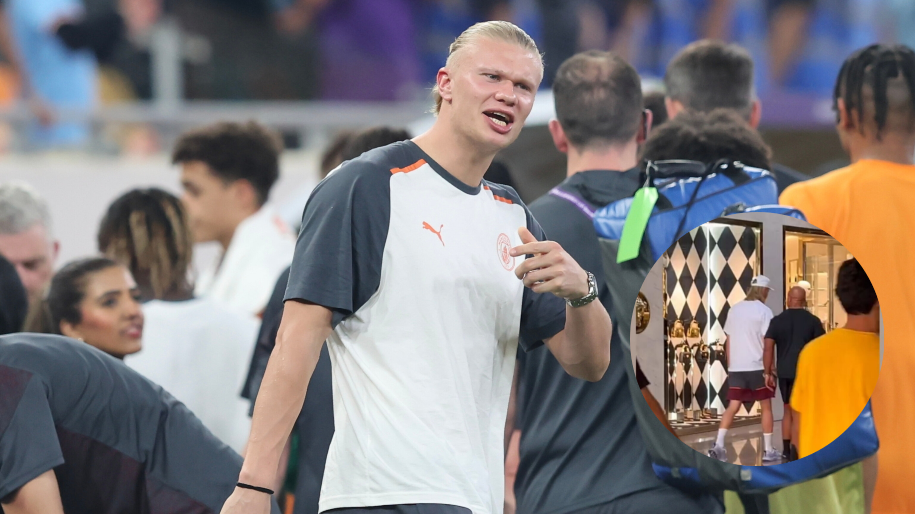 Haaland se negó a sacarse fotos con los hijos de los jugadores de Fluminense