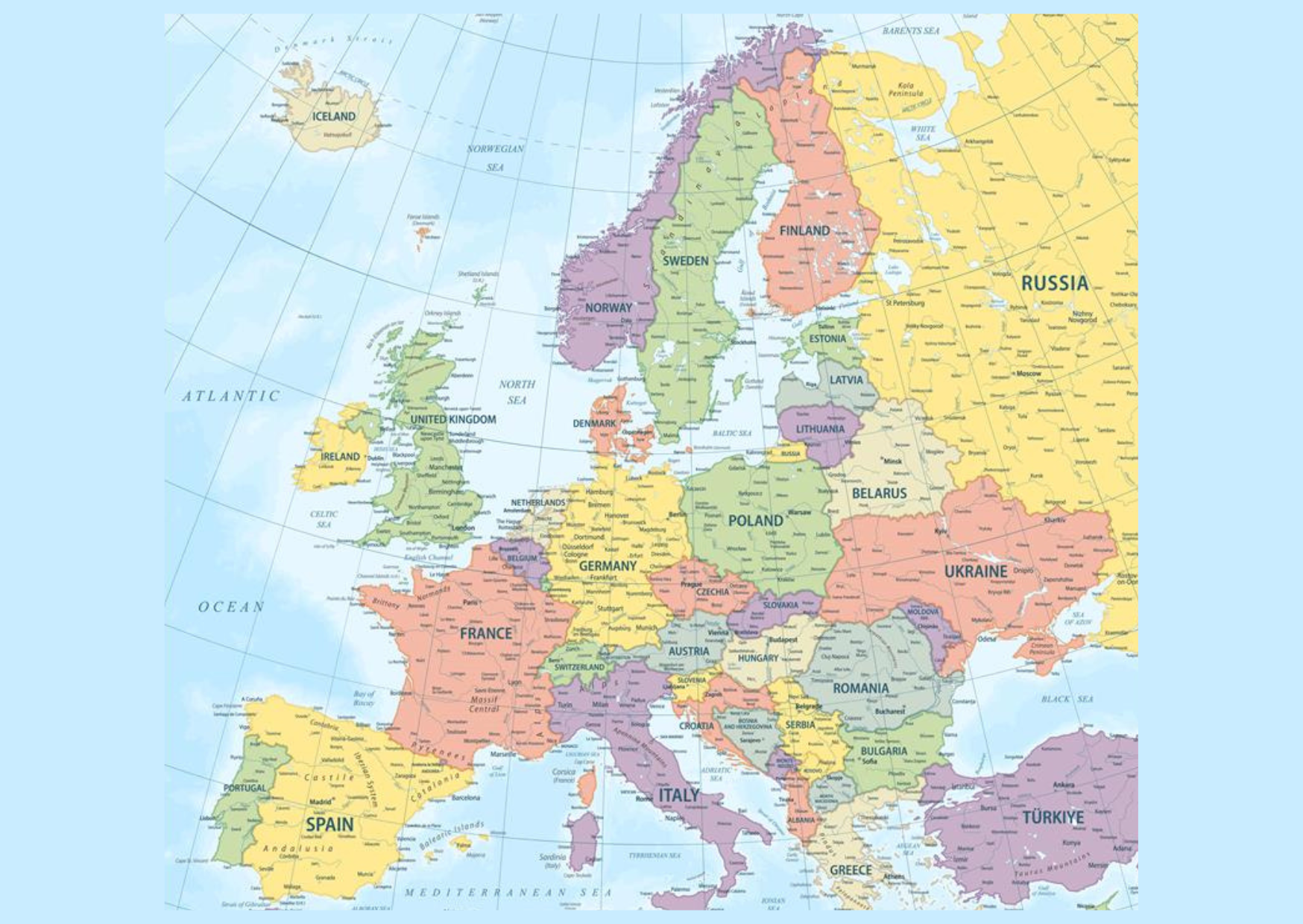 Mapamundi de Europa, una región que en los siglos IX y X era conocida como "Urufa," y que, tras un proceso de transformación iniciado en el siglo VIII, se convirtió en un centro de poder, comercio y cultura, impulsado por migraciones y el desarrollo de rutas comerciales.