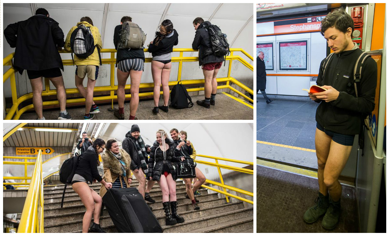 Miles de europeos se unieron al día ‘sin pantalones en el metro’