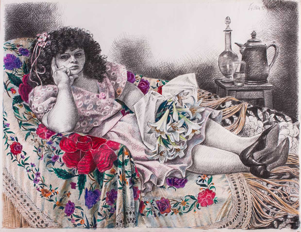 "El sofá", 1987, Enrique Grau.