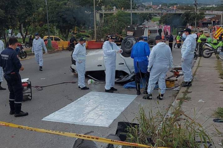 Accidente en Piedecuesta dejó dos muertos y tres heridos