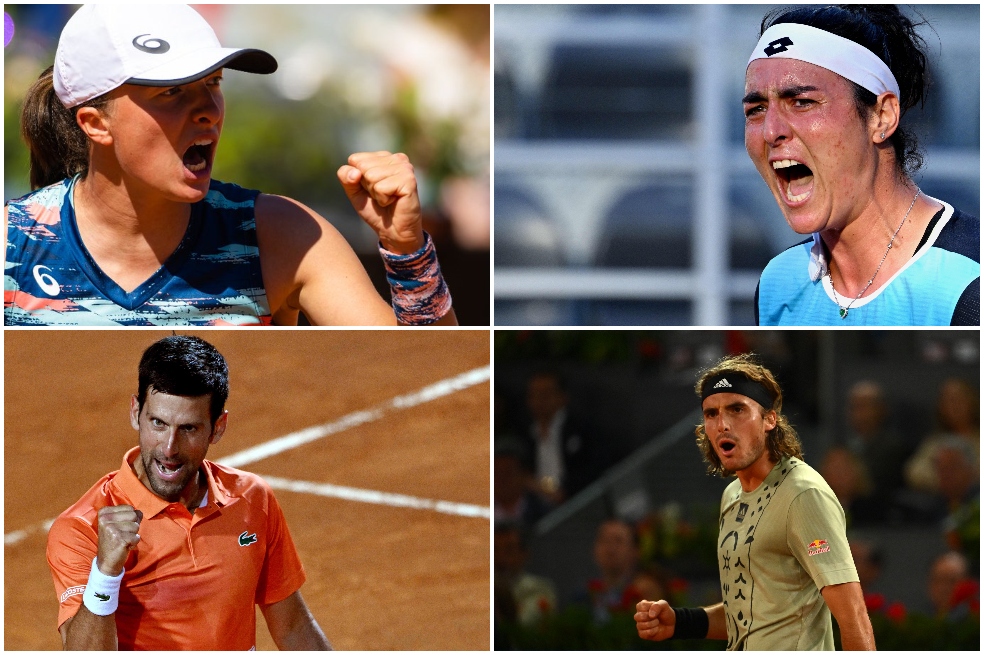 Swiatek-Ons Jabeur y Djokovic-Tsitsipas, finales del Masters de Roma