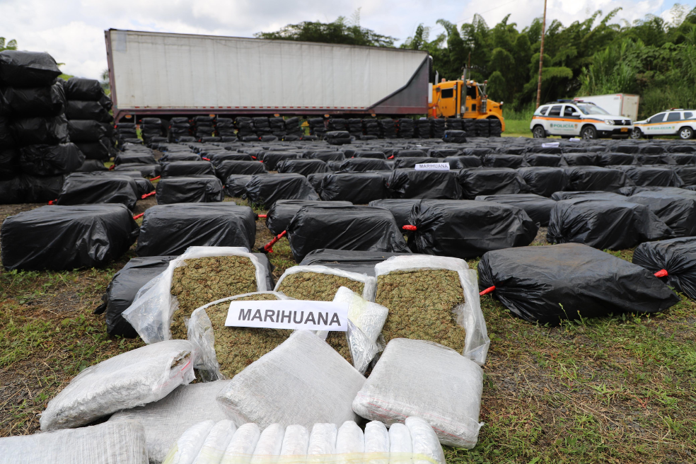 Las 7.5 toneladas de marihuana incautadas estaban ocultas en un cargamento de empanadas en Caldas.