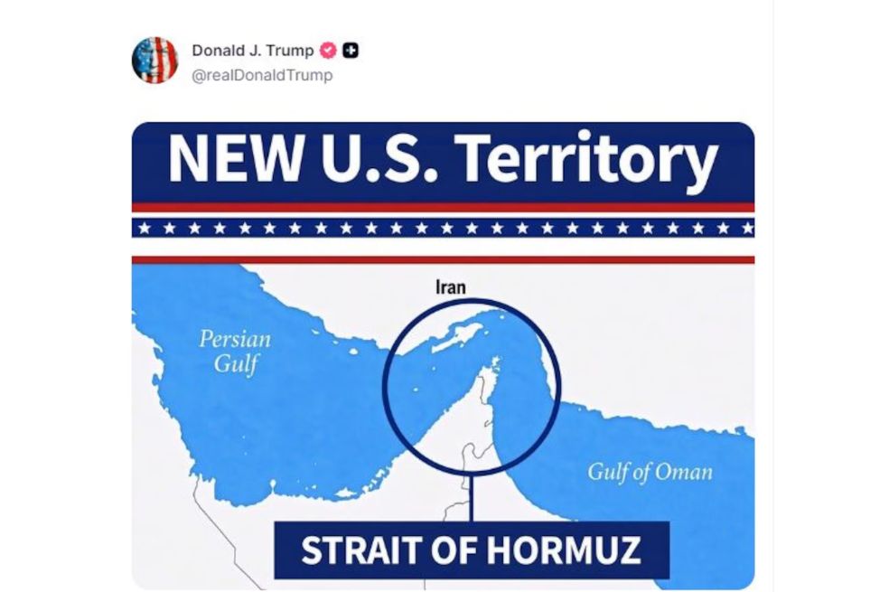 El estrecho de Ormuz es “nuevo territorio de EE. UU.”: Trump en una imagen