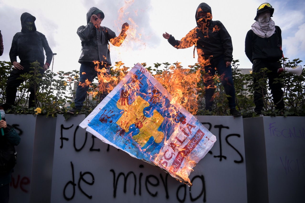 Primera Línea se movilizó por jóvenes detenidos en protestas de 2021 y pidió su liberación