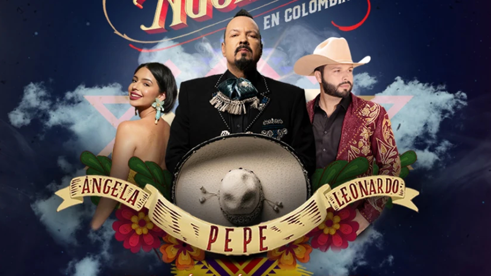 Pepe, Leonardo y Ángela Aguilar estarán en la capital colombiana.