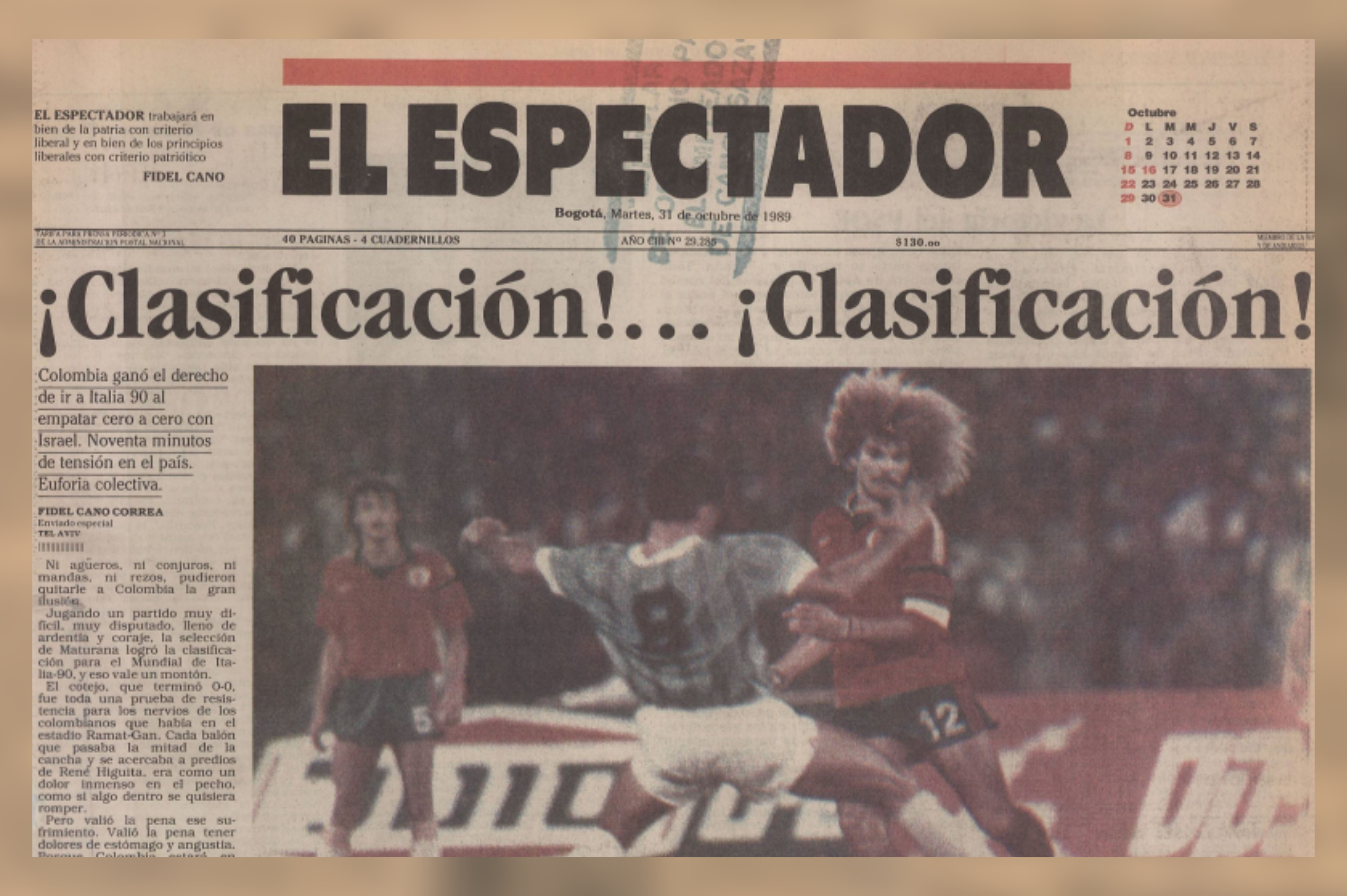 Las portadas de El Espectador de las clasificaciones de Colombia a los Mundiales