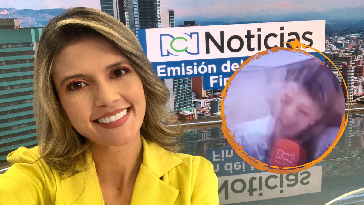Video: presentadora de ‘Noticias RCN’ sufrió duro golpe en plena emisión