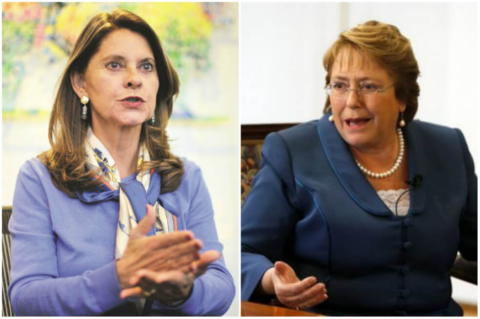 La pulla sobre Venezuela que le hizo Marta Lucía Ramírez a Michelle Bachelet