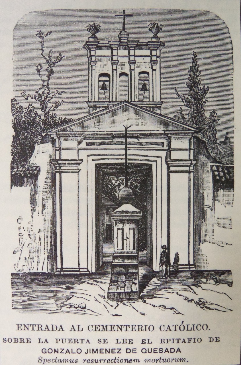 Entrada del Cementerio Católico. Papel Periódico Ilustrado. Febrero 1882.