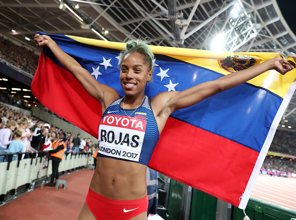 La atleta venezolana Yulimar Rojas. / AFP