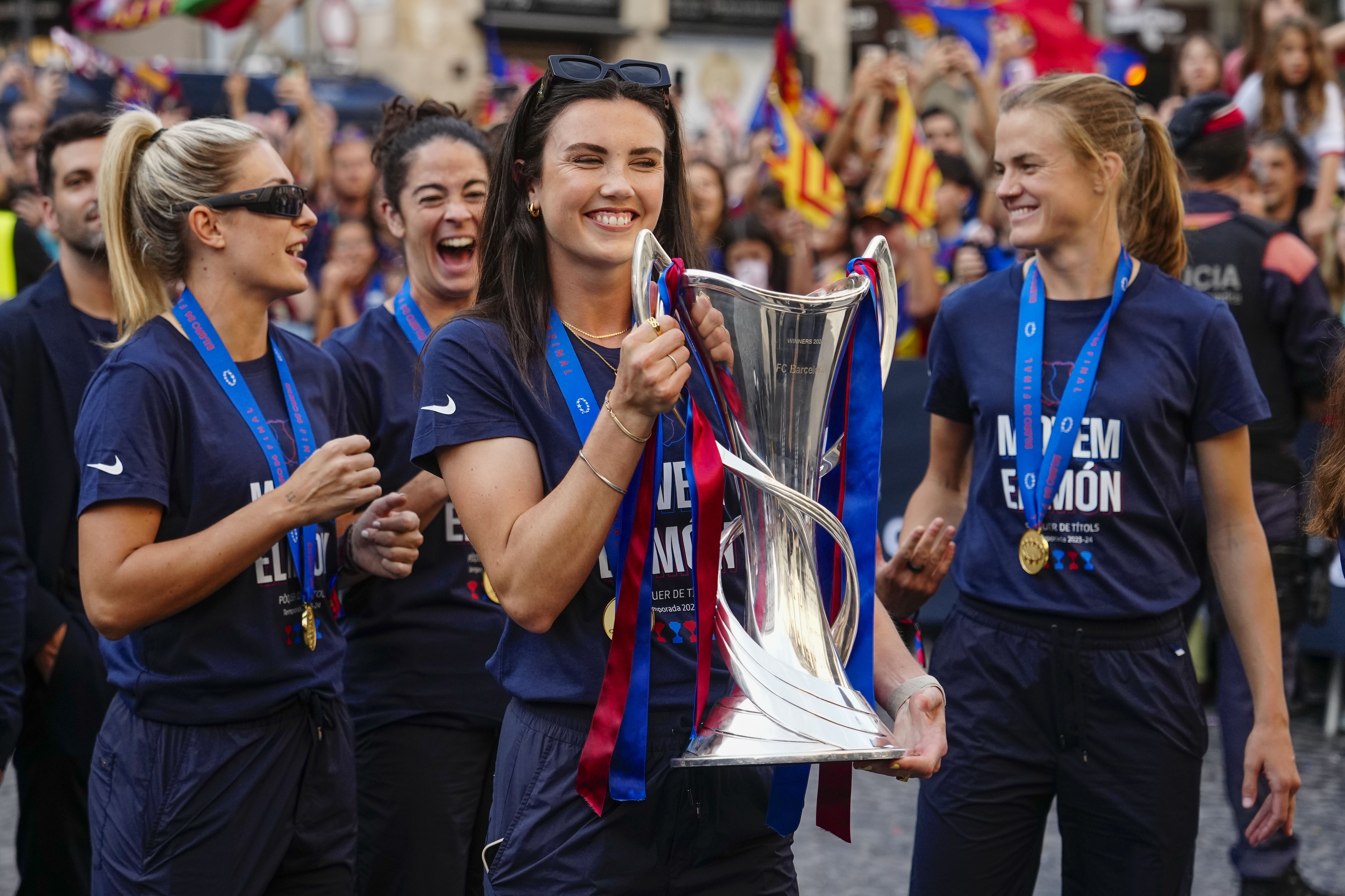 Video: impresionante celebración en Barcelona, tras ganar la Champions Femenina