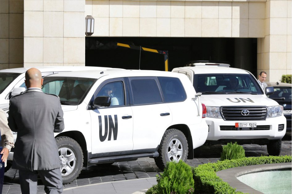 Miembros de la organización para la prohibición de las armas químicas (OPCW). Foto: EFE