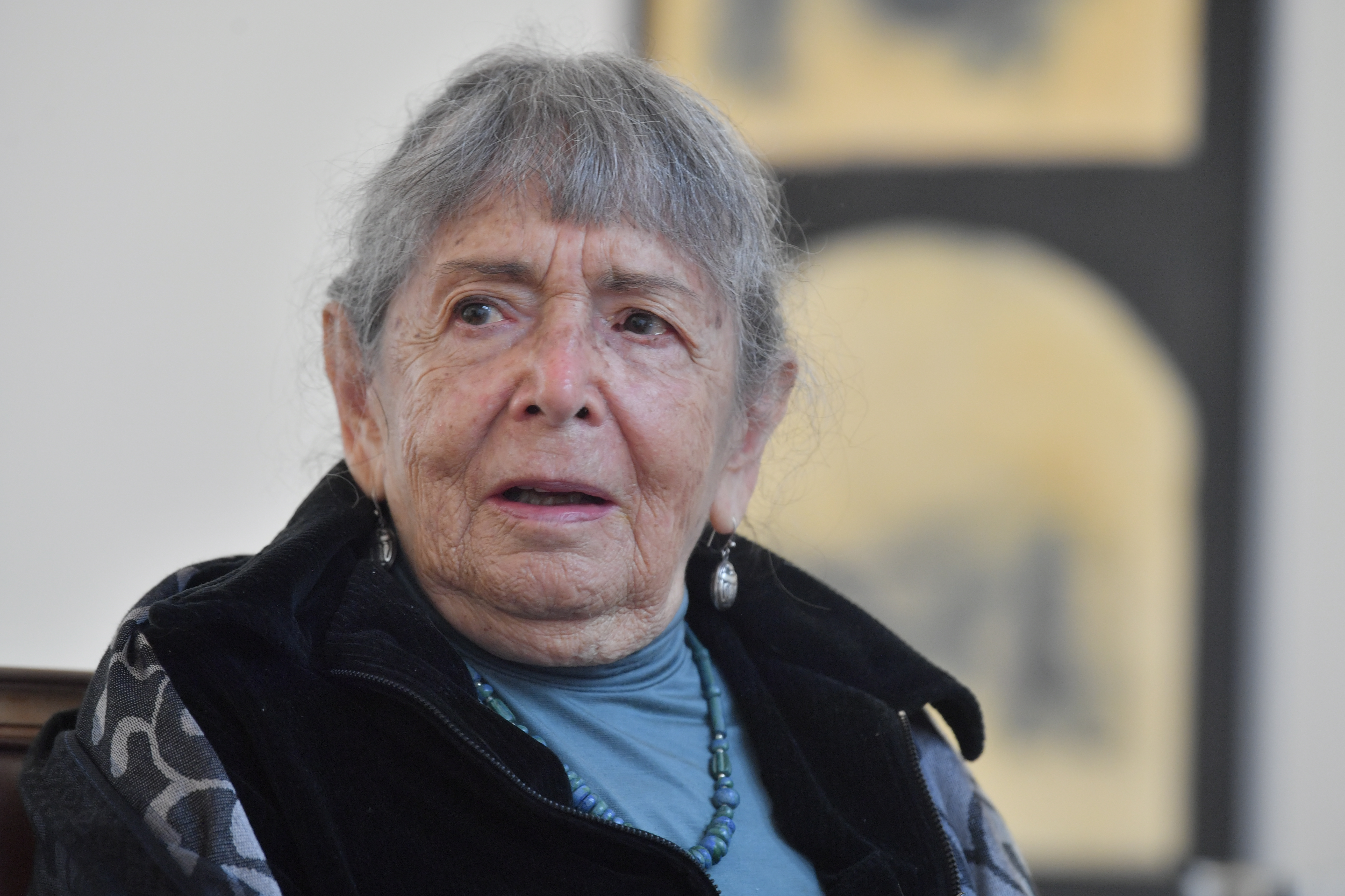 Artista, historiadora e investigadora santandereana, durante una conversación en la galería Casas Riegner acerca del libro: 'Naturaleza casi muerta'.