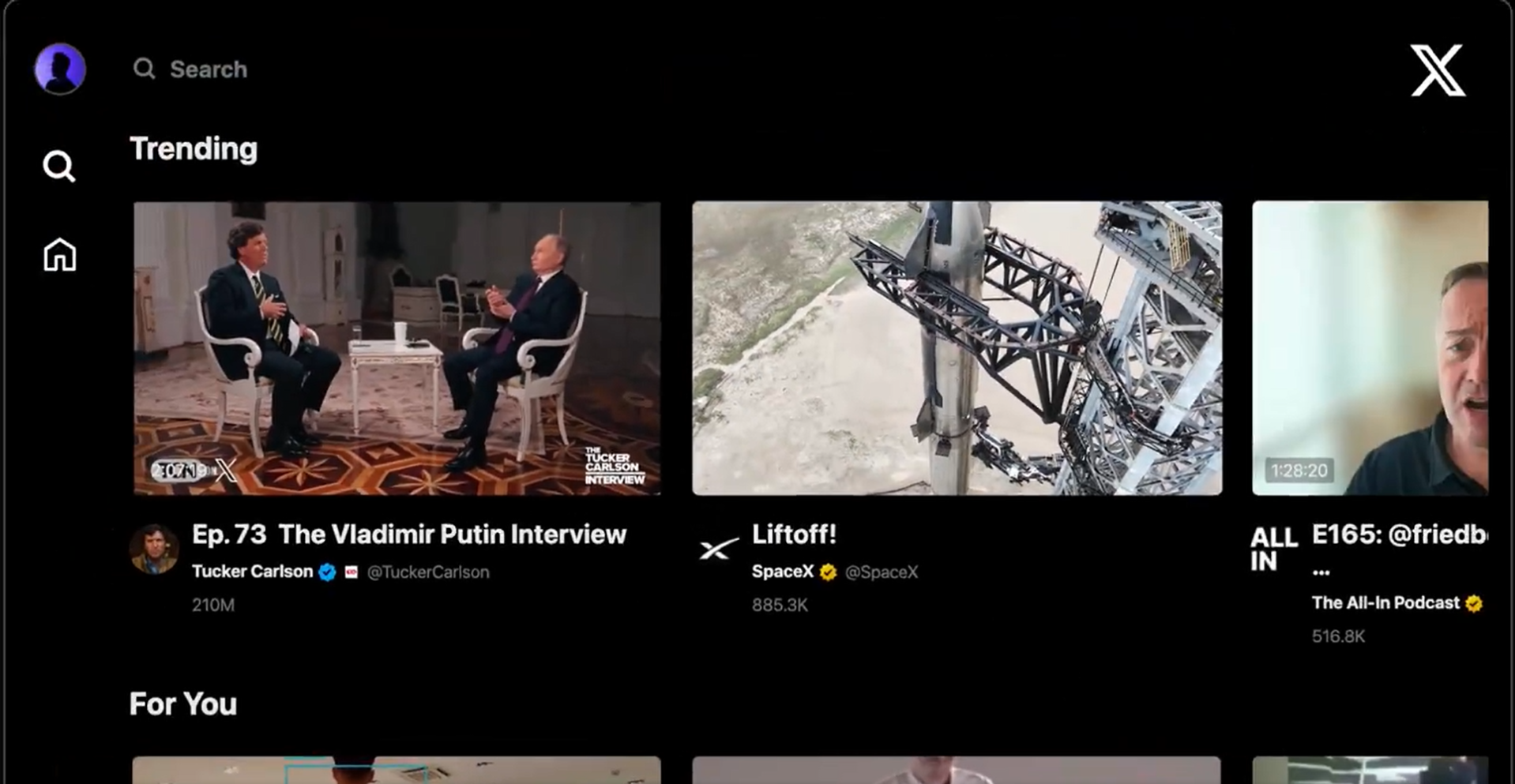 X (Twitter) lanza nueva aplicación para reproducir vídeos en Smart TV