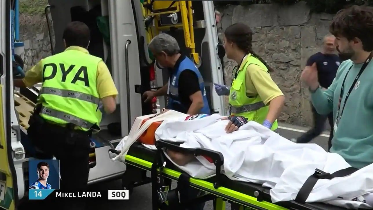 Mikel Landa abandonó la Vuelta al País Vasco: se fracturó la clavícula
