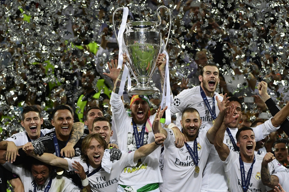 James, campeón de Europa con el Real Madrid
