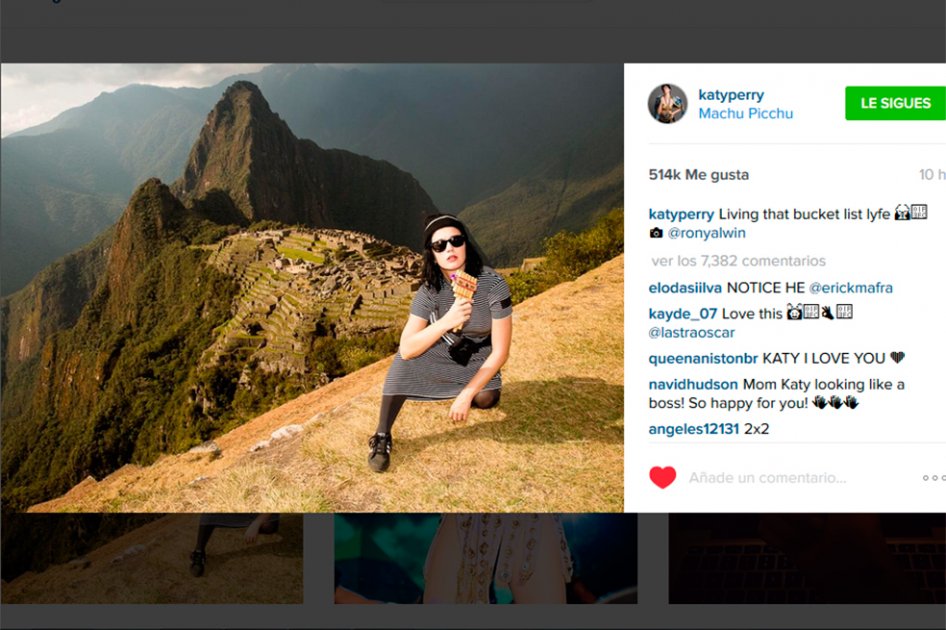 Katy Perry visita Machu Picchu
