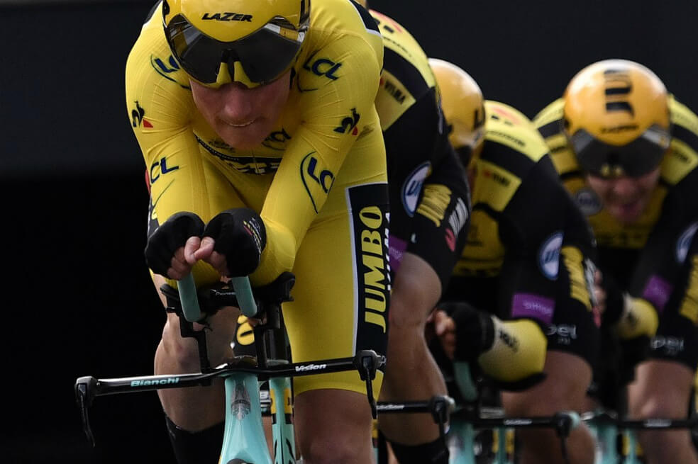 Mike Teunissen mantiene la camiseta de líder: Jumbo-Visma ganó la contrarreloj por equipos