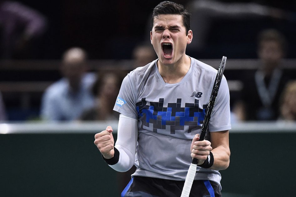 Milos Raonic, a semifinales en París-Bercy. Foto: AFP