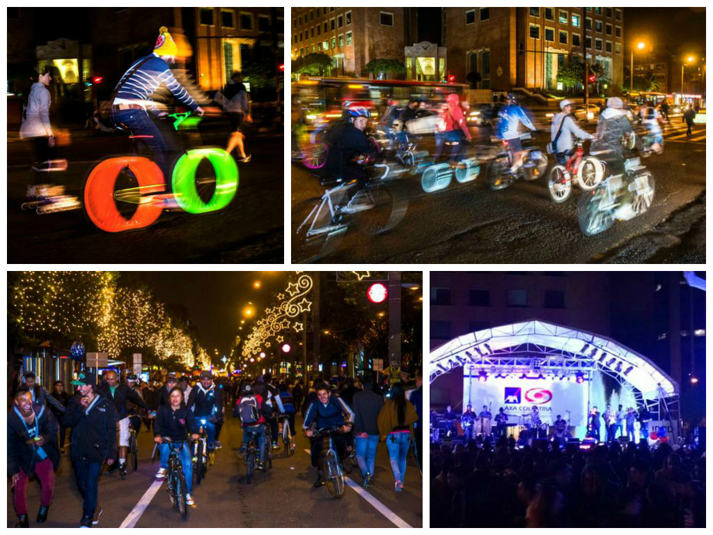 Así vivieron los bogotanos la jornada de Ciclovía Nocturna