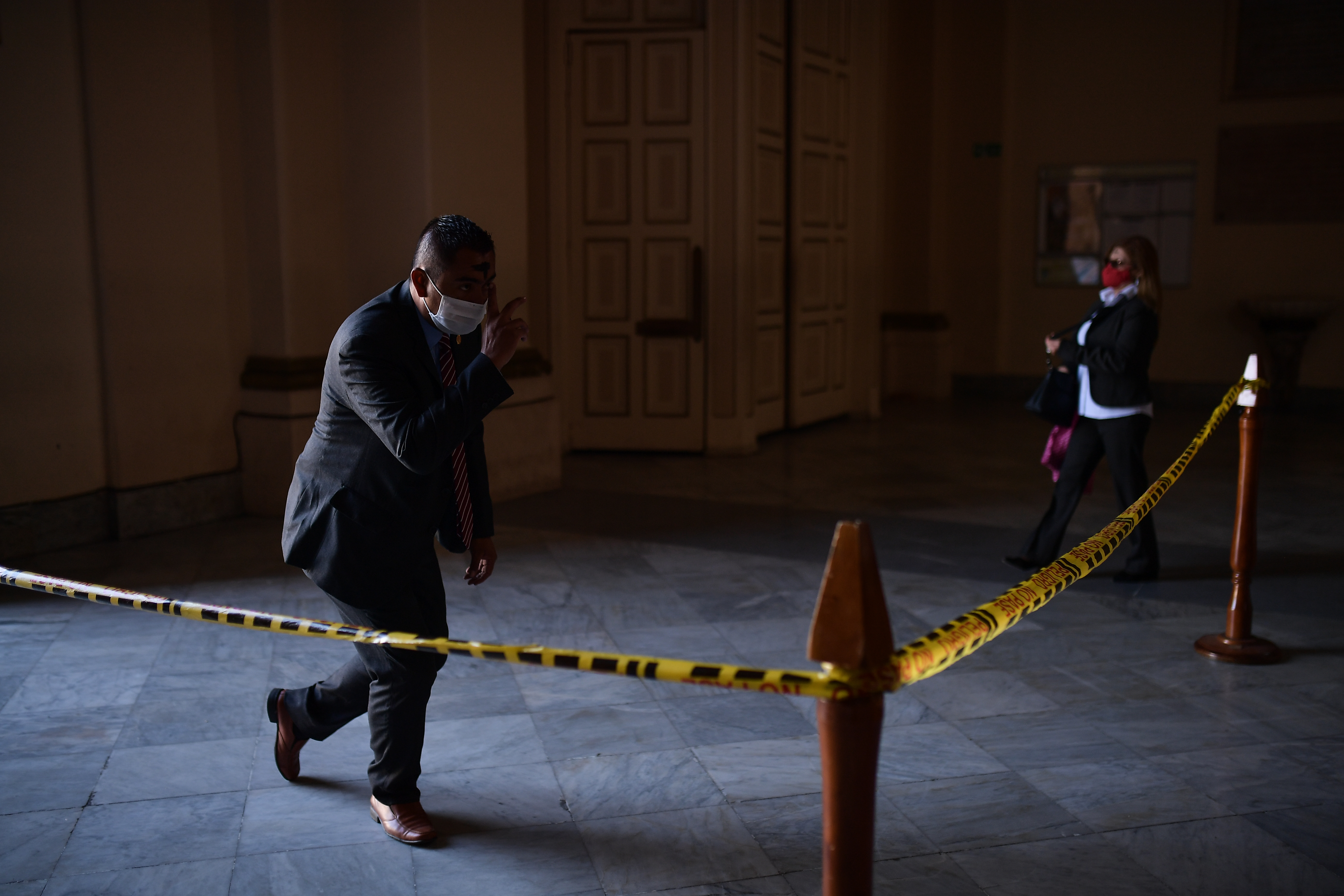 Aspectos del tradicional miércoles de ceniza para católicos en iglesias de Bogotá durante la pandemia del Coronavirus