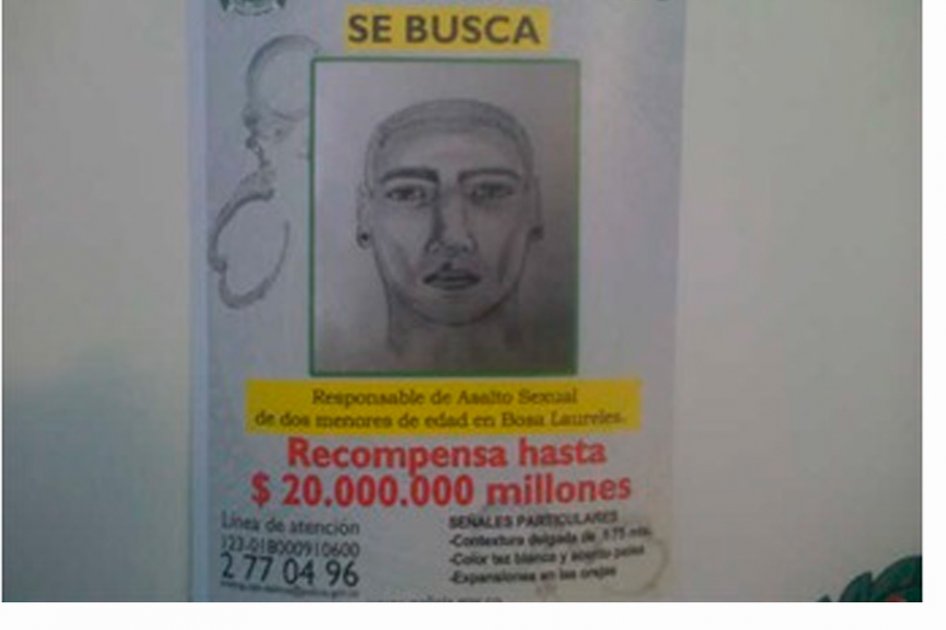 Policía busca a violador de menores en Bosa