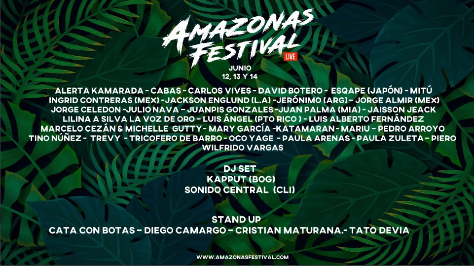 Amazonas Festival, un evento para los afectados por coronavirus