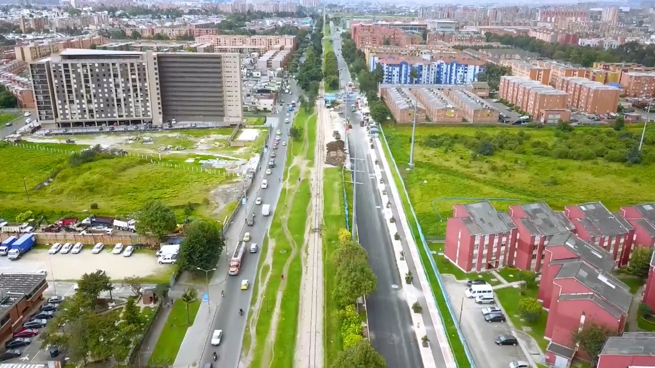 IDU informó que la ampliación de la av. Ferrocarril tiene un 85% de avance y finalizará este año