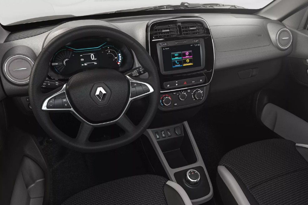 Interior Renualt Kwid E-Tech.