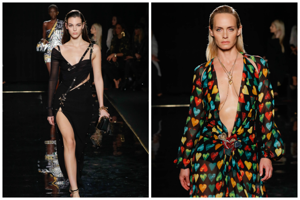 Versace revive dos de sus prendas icónicas: el vestido negro de Elizabeth Hurley y el «JLo dress»