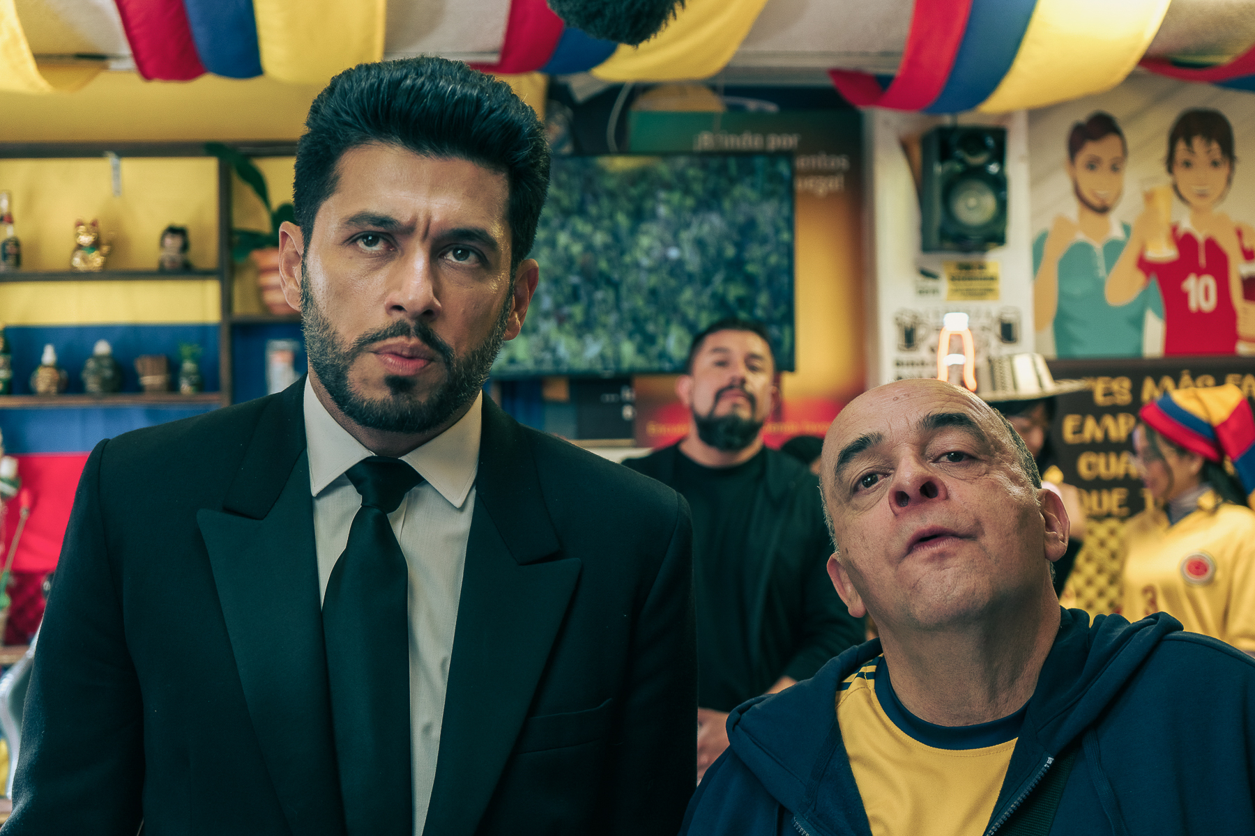 Santiago Alarcón y Álvaro Bayona en "La pena máxima 2". Bayona repite el papel que hizo en la primera película.