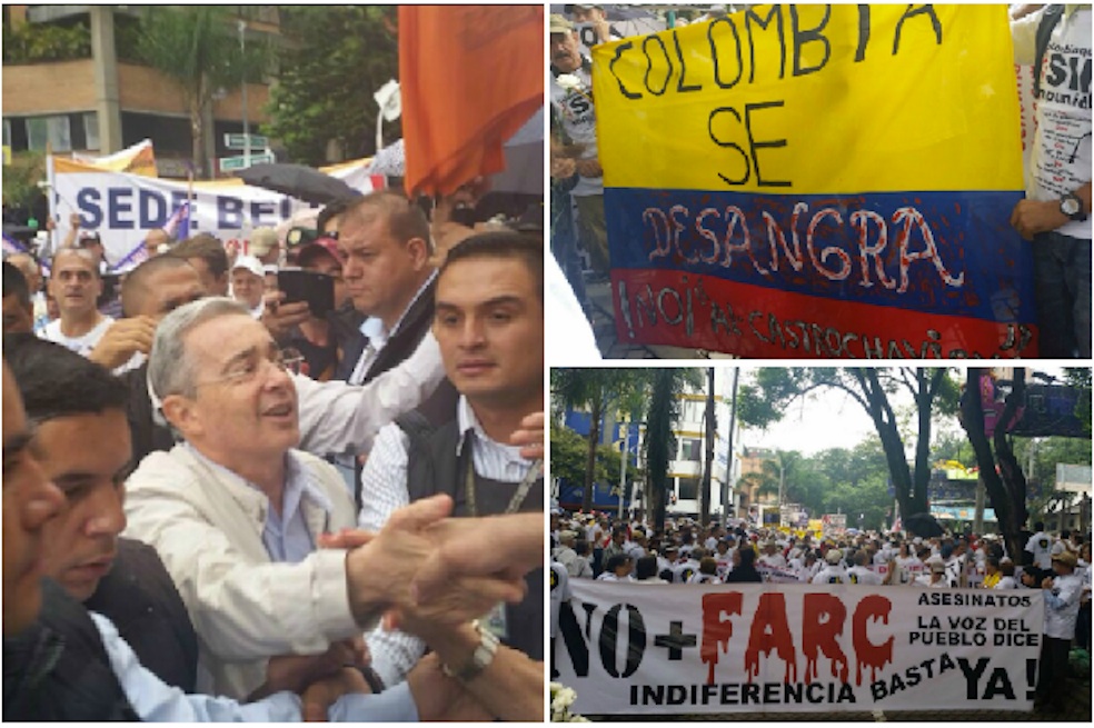 Así transcurre la marcha contra el proceso de paz