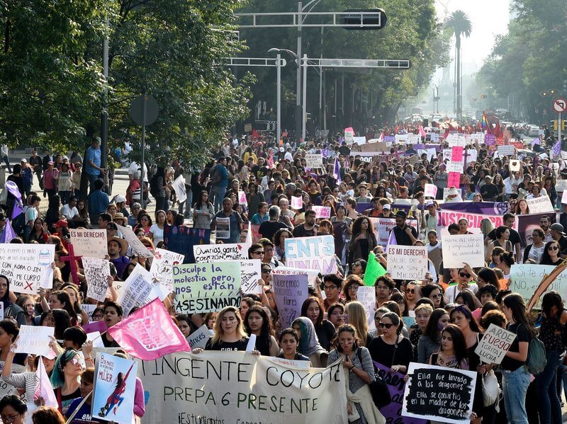 Multitudinaria manifestación en México, el pasado 8 de marzo, día de la mujer. / Alfredo Estrella/AFP/Getty Images