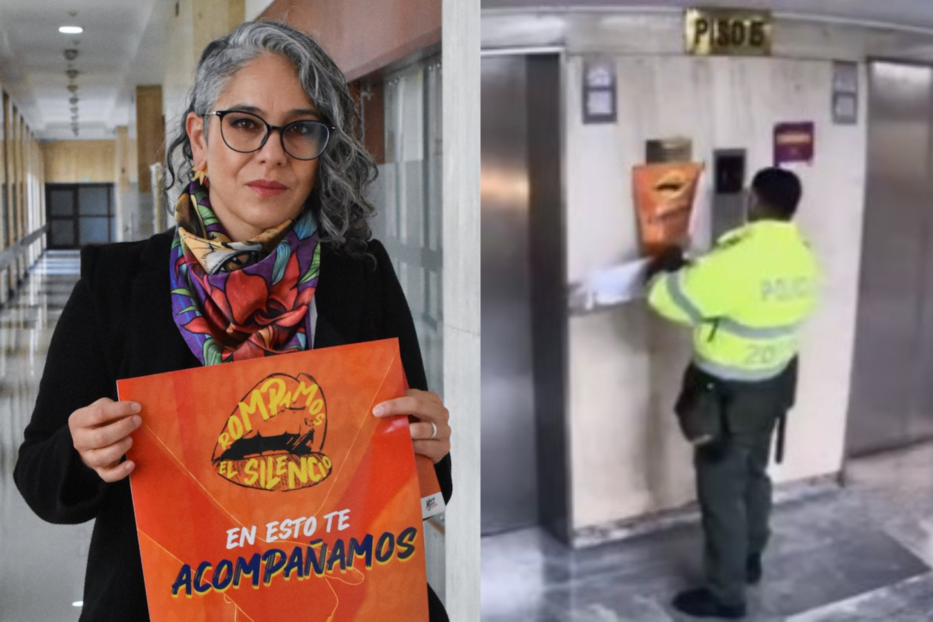 María José Pizarro denuncia que retiraron afiches contra el acoso sexual en Congreso
