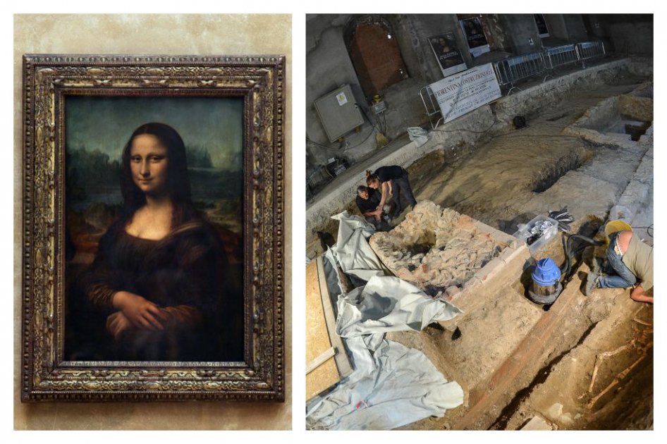 Arqueólogos encuentran fémur que podría ser de la Mona Lisa