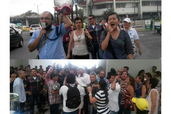 Maestros arengan  contra el presidente Santos en Villavicencio