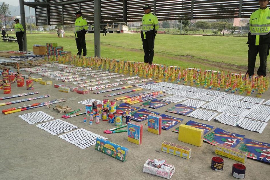 Policía incautó más de media tonelada de pólvora en Bogotá