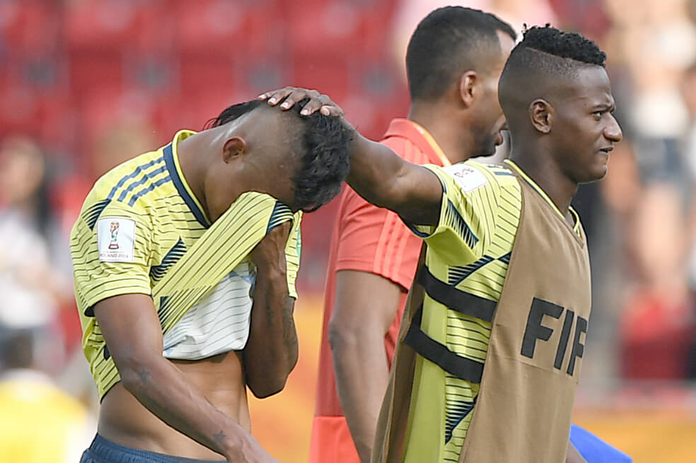Las imágenes que dejó la eliminación de Colombia del Mundial Sub-20