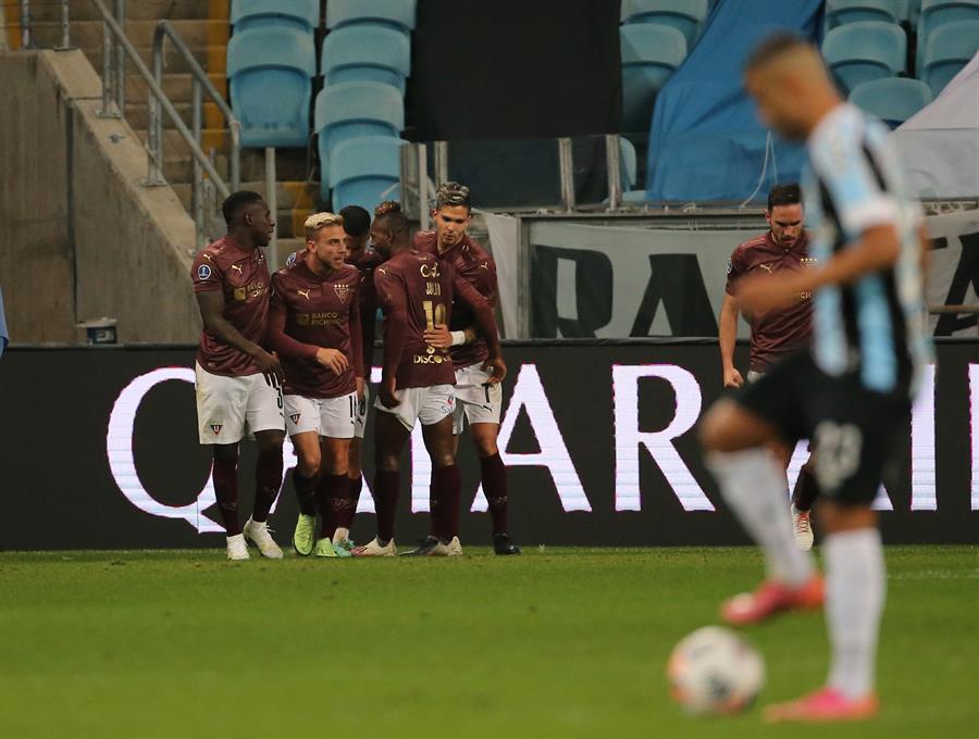 Liga de Quito sorprendió a Gremio en Brasil y lo eliminó de la Sudamericana
