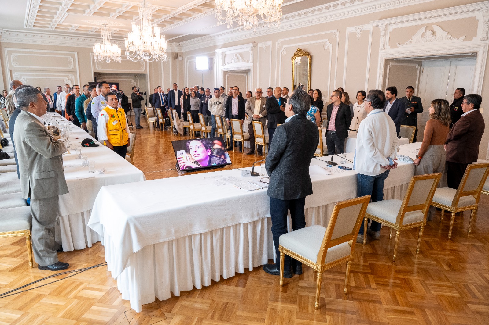 El presidente Gustavo Petro se reunió este martes con representantes de juntas de acción comunal en todo el país.
