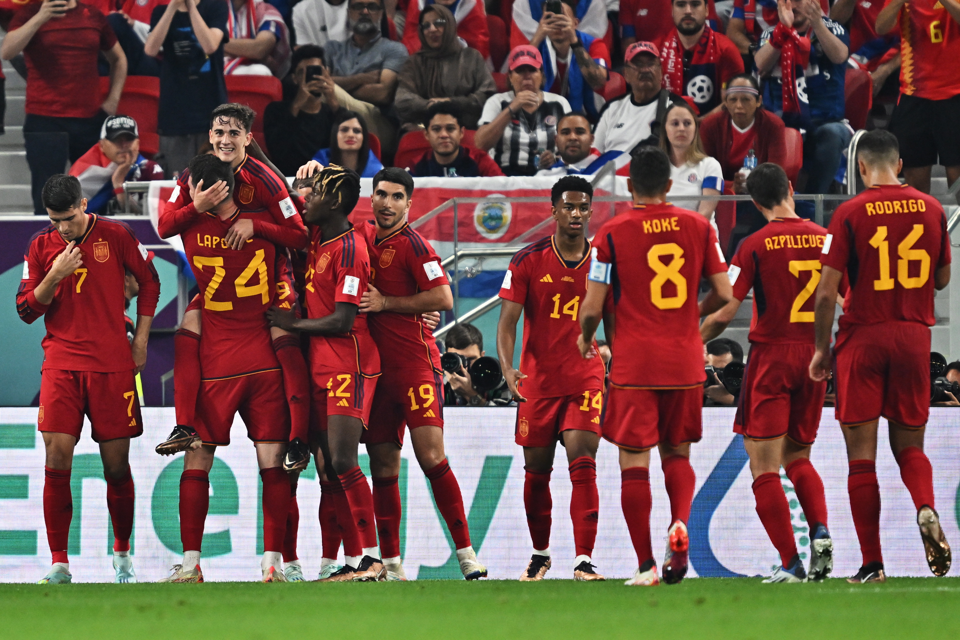 La banda de Luis Enrique mete miedo: España vapuleó a Costa Rica 7-0