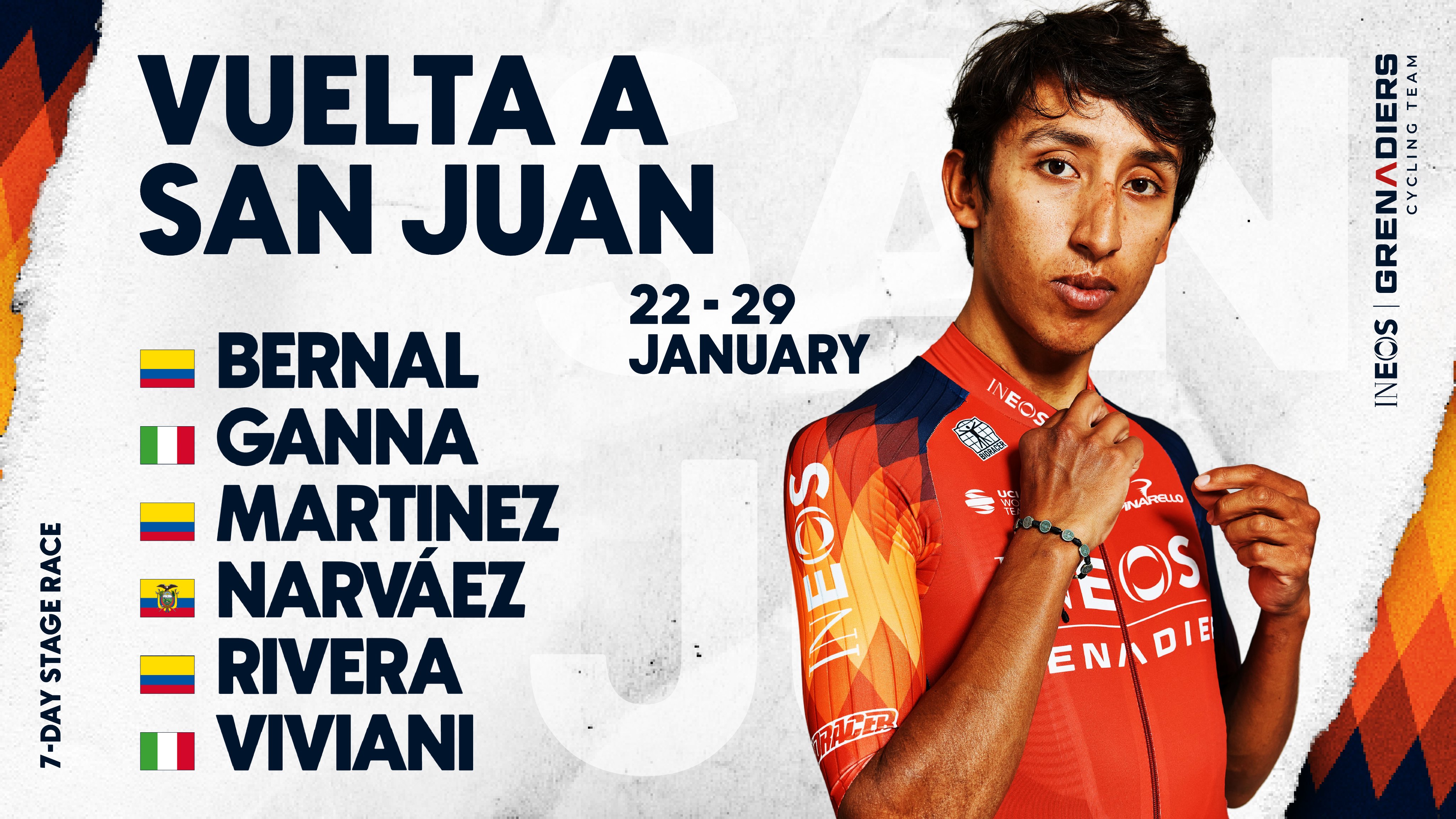 Ineos confirma a Bernal, Martínez y Rivera para la Vuelta a San Juan 2023