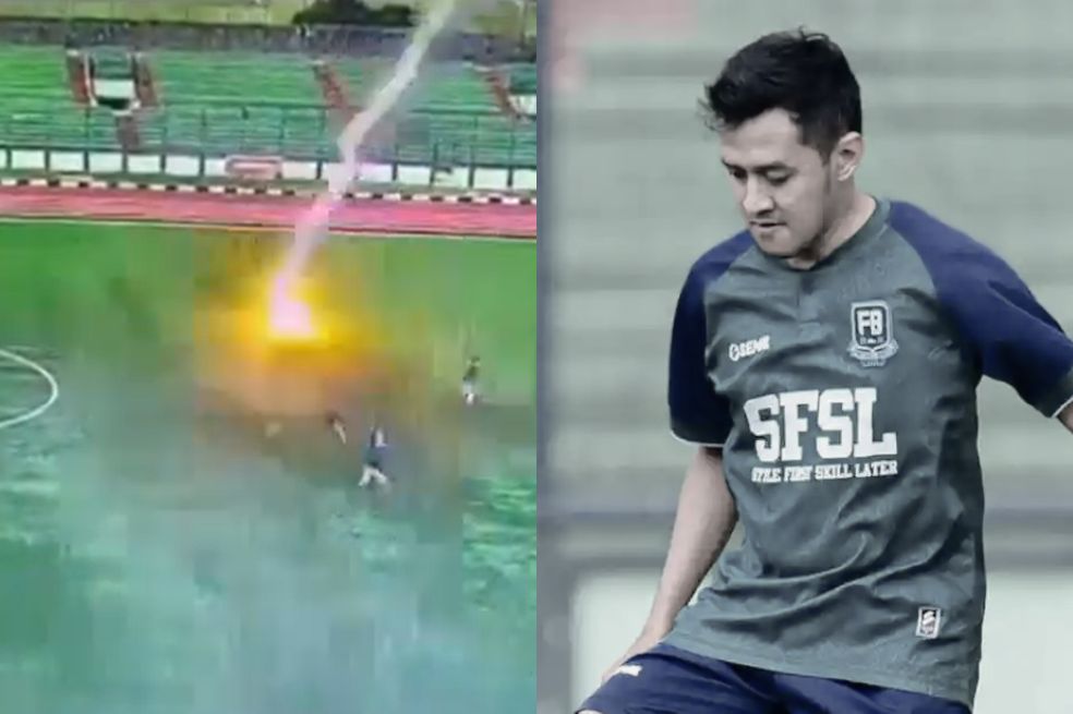 A dos futbolistas los impactó un rayo en pleno partido: ¿qué se sabe? Fuertes imágenes