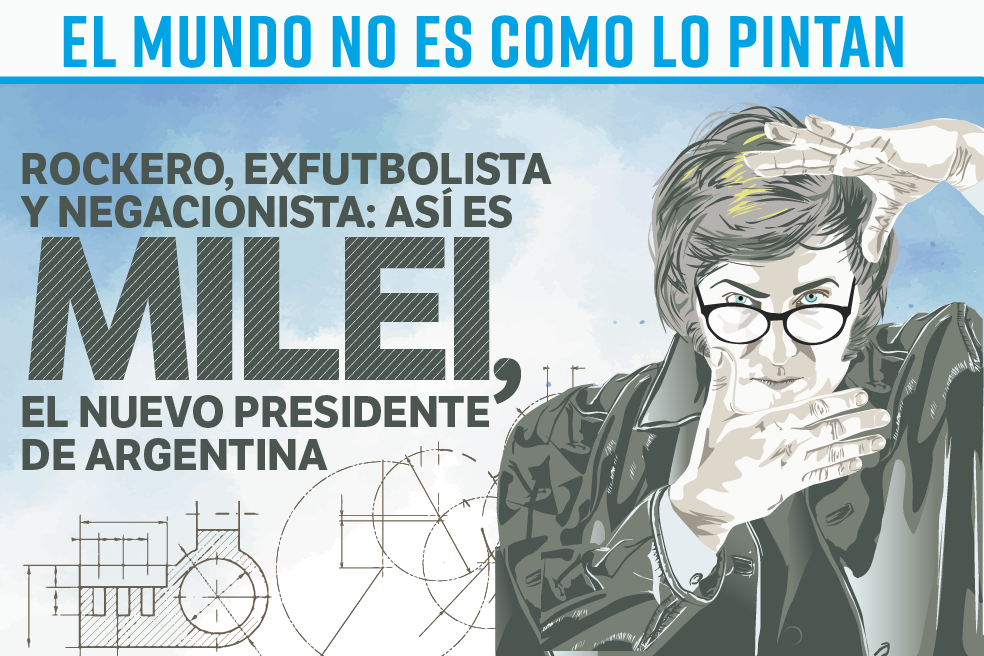 Rockero, exfutbolista y negacionista: así es Milei, el nuevo presidente de Argentina