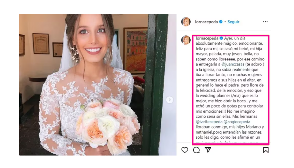 Exesposo de Lorna Cepeda se fue en contra de la actriz: “Son 21 años de infamias”