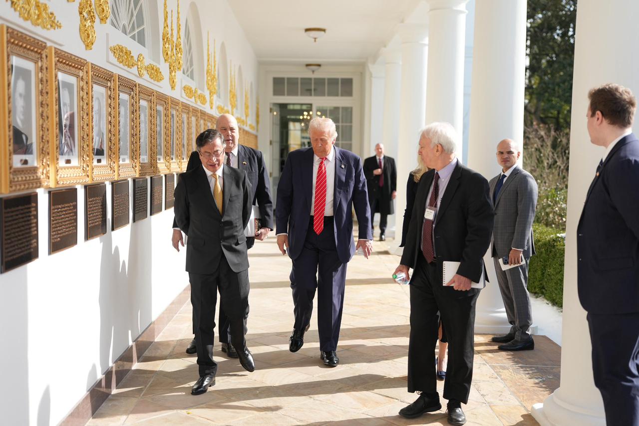 Estas son las primeras imágenes de las reunión entre Gustavo Petro y Donald Trump.